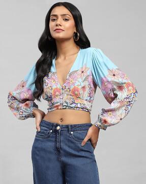 floral print crop top