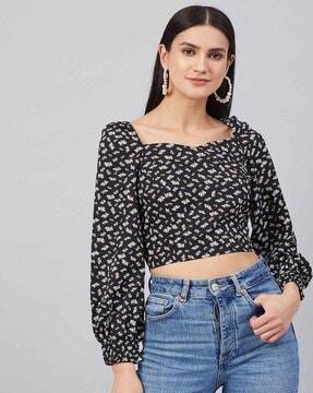 floral print crop top