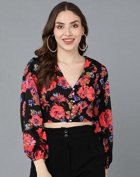 floral print crop top