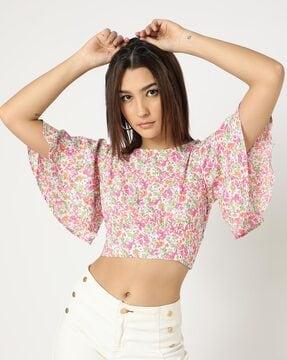 floral print crop top