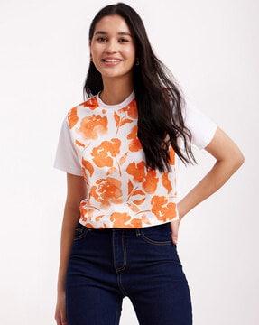 floral print crop top