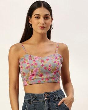 floral print crop top