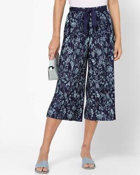floral print culottes with elasticated waist