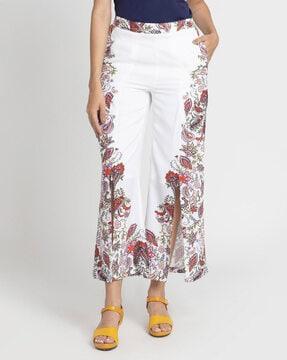 floral print culottes with elasticated waist