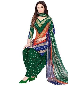 floral print dress material with dupatta