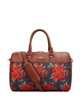 floral print duffel bag