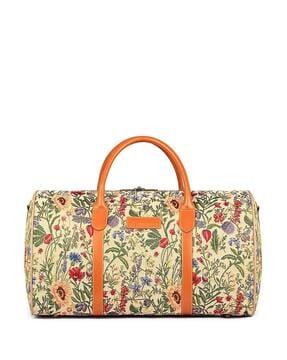 floral print duffle bag