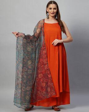 floral print dupatta