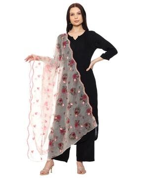 floral print dupatta