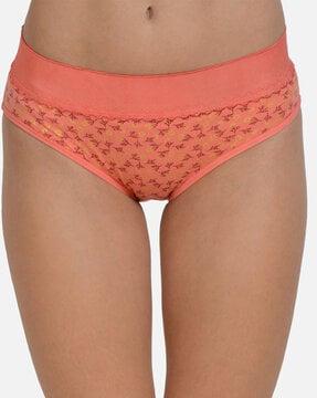 floral print elasticated waistband panties