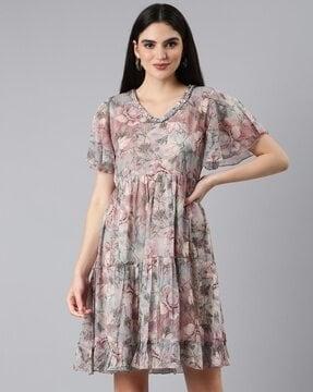 floral print empire dress