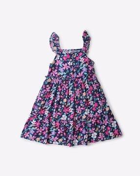 floral print empire tiered dress