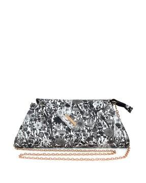 floral print envelope clutch