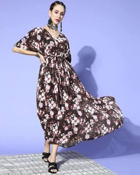 floral print fit&flare dress