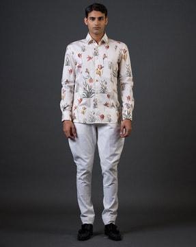 floral print fitted shirt