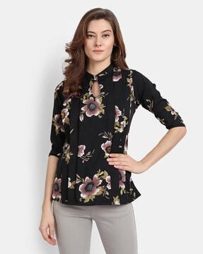 floral print fitted top