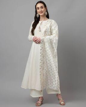 floral print flared kurta set