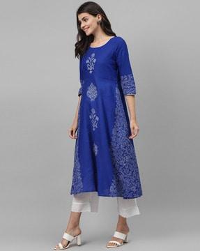 floral print flared kurta