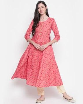 floral print flared kurta