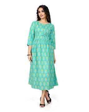 floral print flared kurta