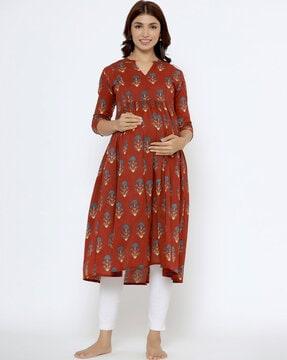 floral print flared kurta