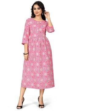 floral print flared kurta