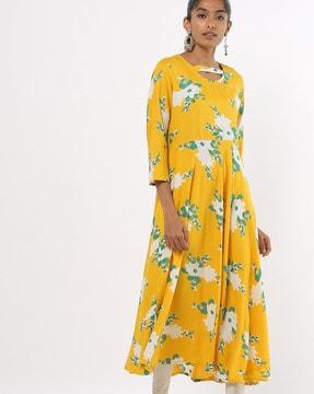 floral print flared kurta