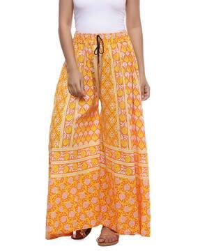 floral print flared palazzos