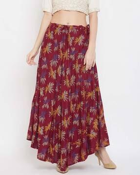 floral print flared skirt