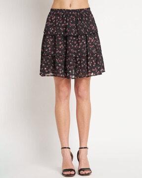 floral print flared skirt