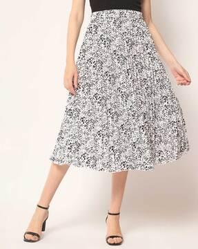 floral print flared skirt