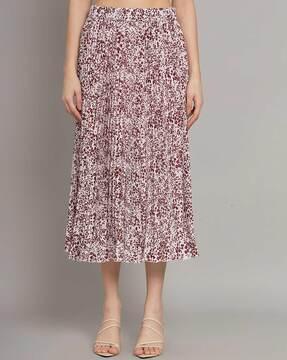 floral print flared skirt