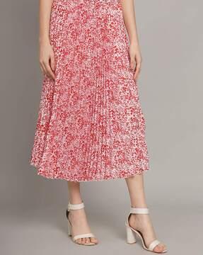 floral print flared skirt