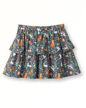 floral print flared skirt