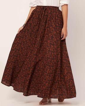 floral print flared skirt