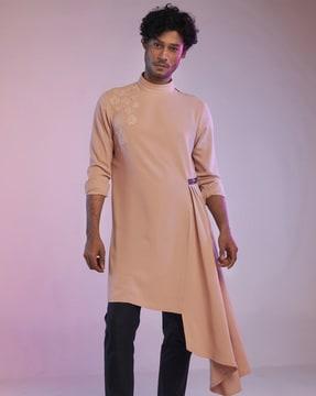 floral print full sleeve long kurta