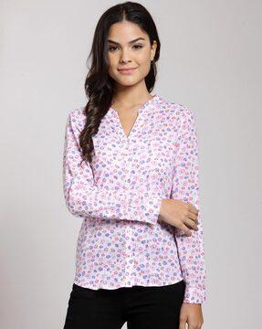 floral print full-sleeve shirt