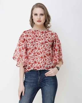 floral print georgette blouse