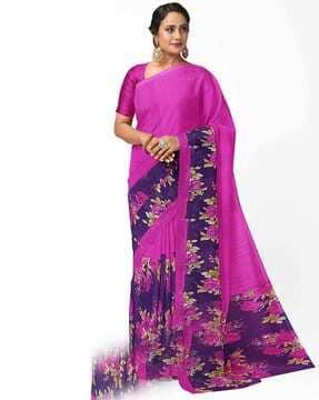 floral print georgette saree