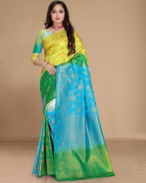 floral print georgette saree