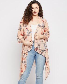 floral print georgette shrug