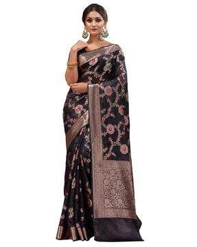 floral print georgette traditional saree