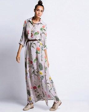 floral print gown dress