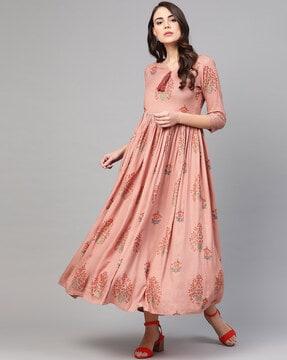 floral print gown dress