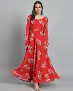 floral print gown dress