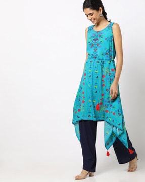 floral print hankerchief dress