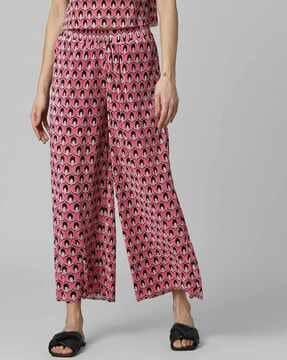 floral print high-rise pants