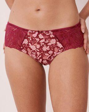 floral print hipster panties with elasticated waist