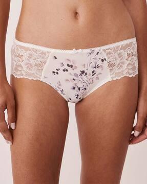 floral print hipster panties with elasticated waist