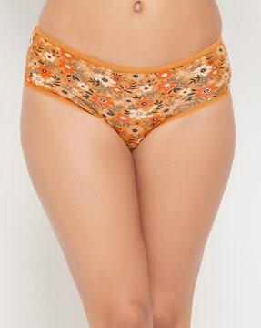 floral print hipster panties with elasticated waistband